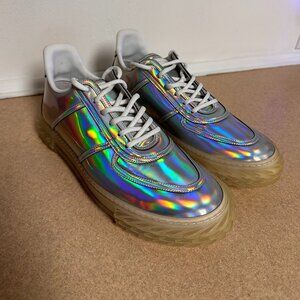 Giuseppe Zanotti Women's Blabber Jellyfish Iridescent Leather Sneakers W 8.5